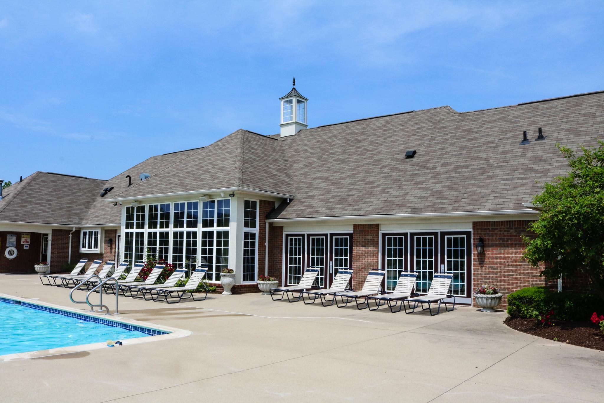 the pool at Mill River in South Lyon